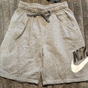 Nike Kids Heather Gray Logo Shorts